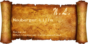Neuberger Lilla névjegykártya